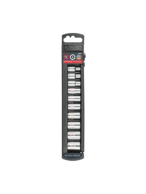 14165 - Juego de 10 dados cuadro 1/4' std, Truper