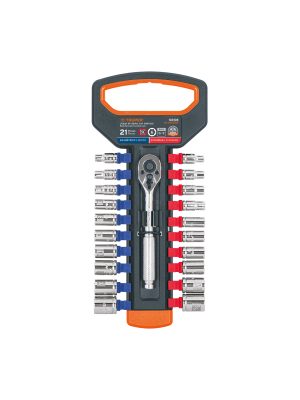 JD-1-4X21MP.jpg 103108 - Juego de dados mm y std con matraca, cuadro 1/4', Truper