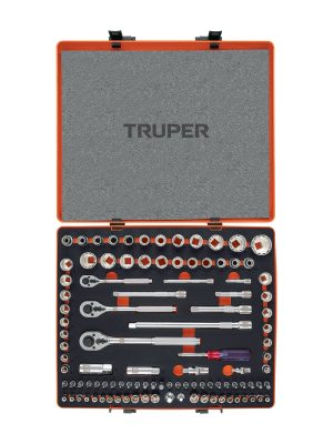 JD-103MP.jpg 12893 - Juego 103 herramientas 1/4', 3/8' y 1/2' std y mm p/mecánico