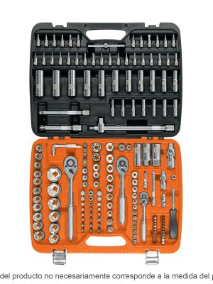 JD-172M.jpg 102411 - Juego de 172 herramientas 1/4', 3/8' y 1/2' mm p/mecánico