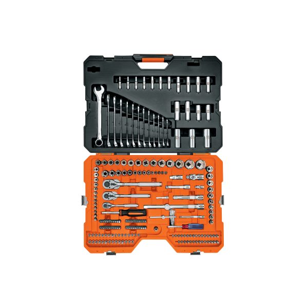 15695 - Juego 210 herramientas 1/4', 3/8' y 1/2' std y mm p/mecánico