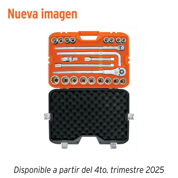 13874 - Juego de 23 herramientas cuadro 3/4' mm para mecánico