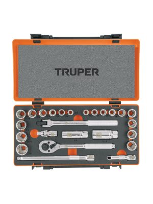 13954 - Juego de 25 herramientas cuadro 3/8' std y mm para mecánico