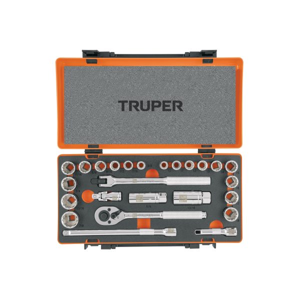 13954 - Juego de 25 herramientas cuadro 3/8' std y mm para mecánico