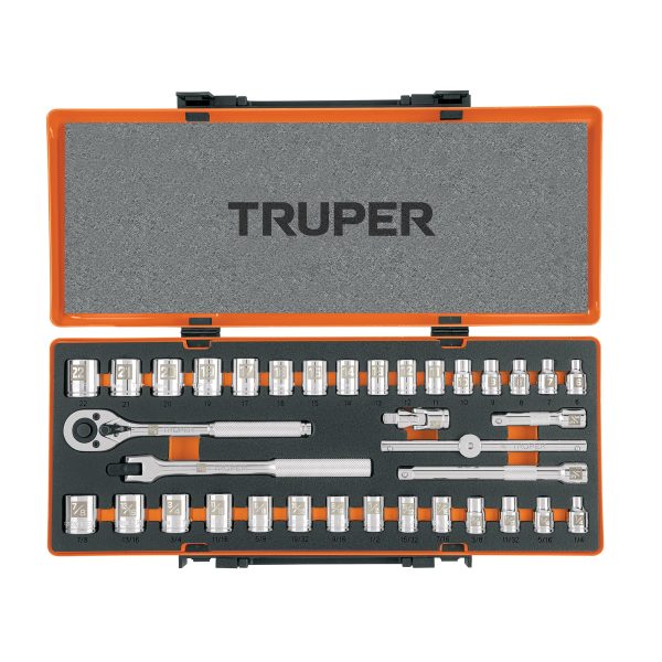 13955 - Juego de 36 herramientas cuadro 3/8' std y mm para mecánico