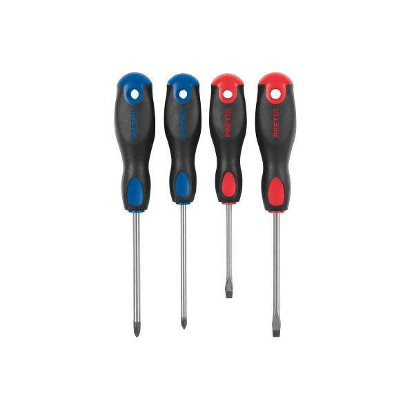20218 - Juego de 4 desarmadores mango Comfort Grip, Pretul