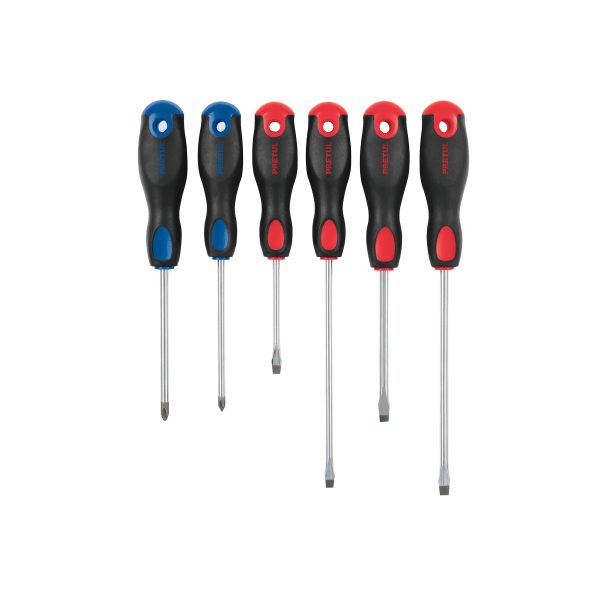 20220 - Juego de 6 desarmadores mango Comfort Grip, Pretul