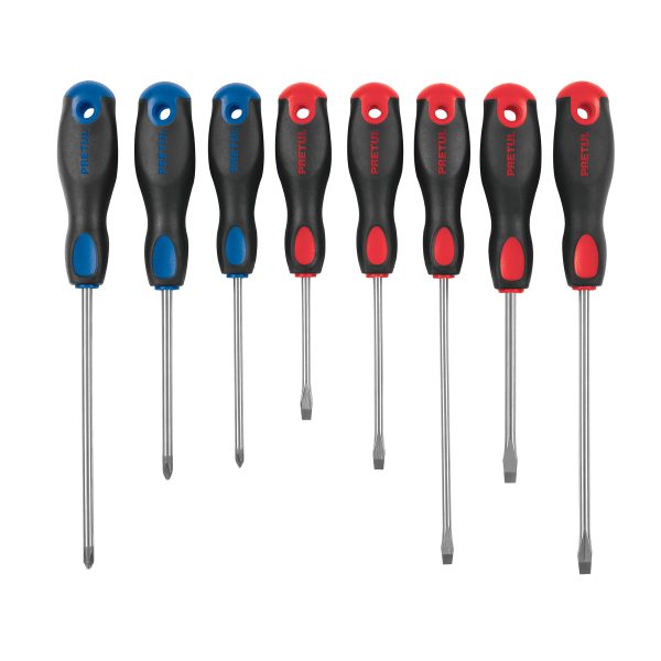 20219 - Juego de 8 desarmadores mango Comfort Grip, Pretul