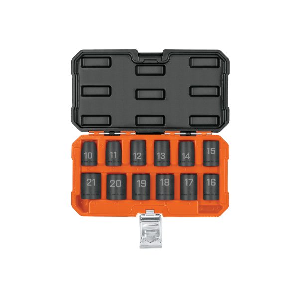 100944 - Juego de 12 dados de impacto cuadro 1/2', 6 puntas mm