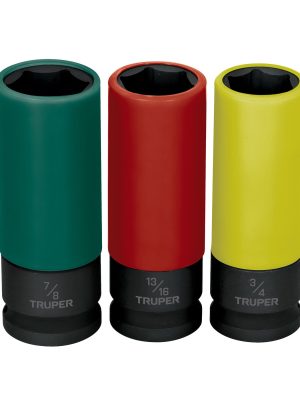 JDI-1-2X3LP.jpg 100941 - Juego 3 dados largos 1/2' impacto protección plástica 6p std