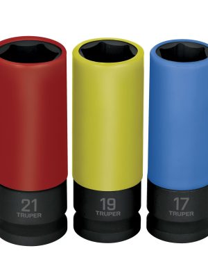 JDI-1-2X3MP.jpg 100942 - Juego 3 dados largos 1/2' impacto protección plástica 6p mm