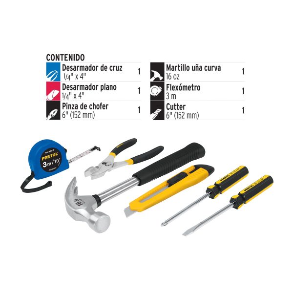 22972 - Juego de 6 herramientas caseras, Pretul