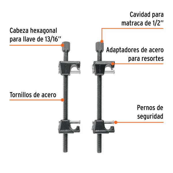104032 - Juego de opresores para resorte de amortiguador 2 piezas