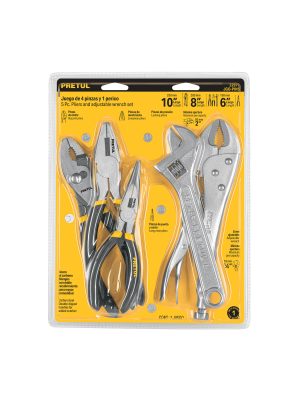 JGO-PIN5.jpg 22971 - Juego de 4 pinzas y 1 llave ajustable, Pretul