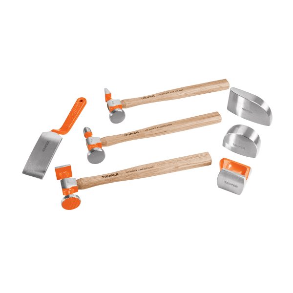 100785 - Juego 7 piezas de martillos y entibadores para hojalatero