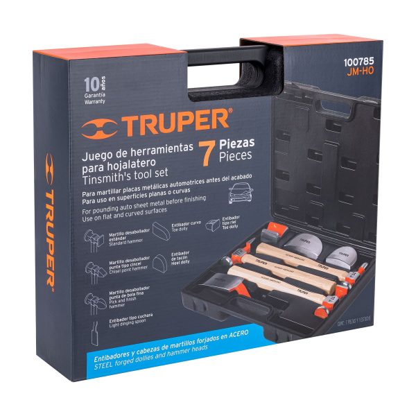 100785 - Juego 7 piezas de martillos y entibadores para hojalatero