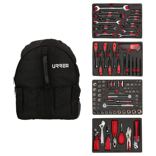 JMH02 - Juego combinado de herramienta para mecánico 102 piezas, con mochila Urrea