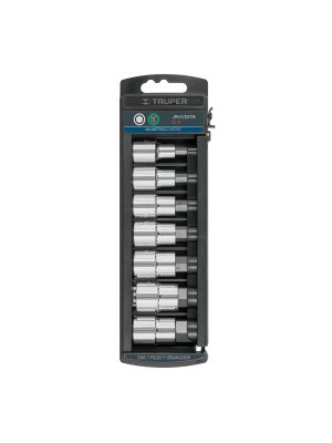 JPH-1-2X7M.jpg 102238 - Juego de 7 dados cuadro 1/2' punta hexagonal mm, Truper