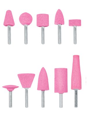 12445 - Juego de 10 piedras montadas zanco 1/4', uso general, Truper