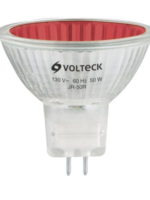 JR-50R.jpg 47255 - Lámpara de halógeno rojo 50 W tipo MR16 en caja, Volteck