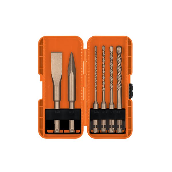103033 - Juego de 6 brocas y cinceles SDS plus en estuche, Truper