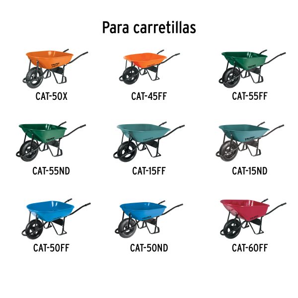 100154 - Juego tornilleria, chumaceras y eje para carretillas Truper