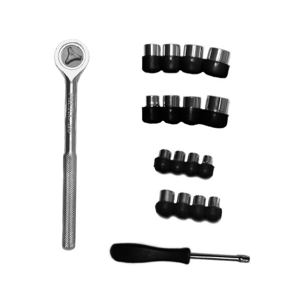 21162 - Juego de 21 herramientas 1/4' y 3/8' para mecánico, Pretul