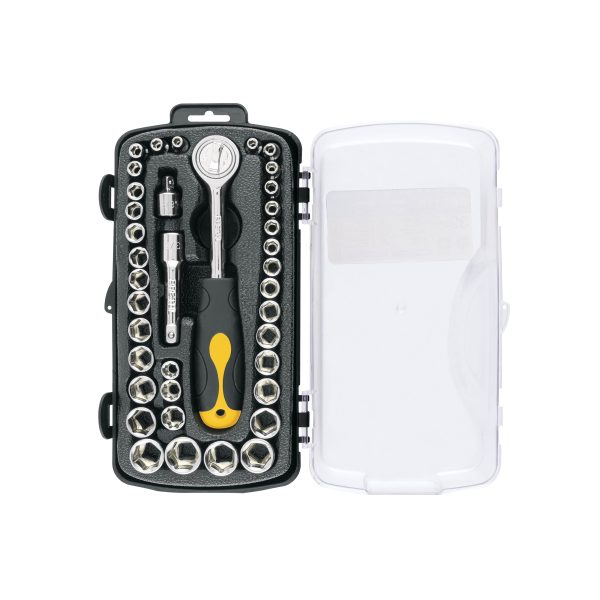 23969 - Juego de 39 herramientas 1/4' y 3/8' para mecánico, Pretul