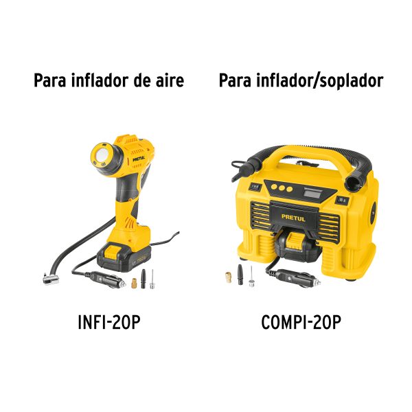 29917 - Juego de válvulas para compresor/inflador inalámbrico, PRETU