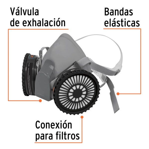 13731 - Kit respirador profesional con cartuchos pintura y pesticida