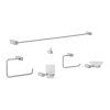 44319 - Juego de 6 accesorios para baño, cromo, FOSET KUBO