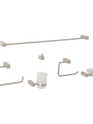 KUA-7000N.jpg 44333 - Juego de 6 accesorios para baño, satín, FOSET KUBO