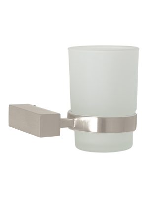 KUA-71N.jpg 44437 - Portavaso cepillero con vaso de vidrio, satín, FOSET KUBO