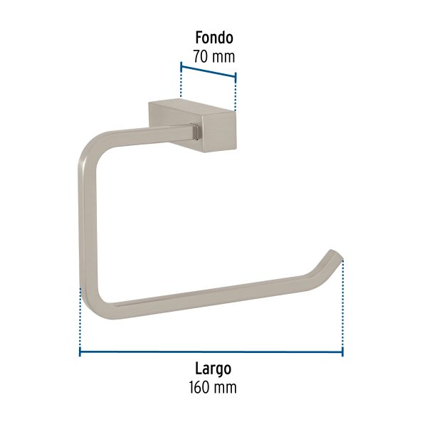 44393 - Portarrollo sin cubierta, satín, FOSET KUBO