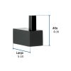 44358 - Gancho sencillo para toallas, negro, FOSET KUBO