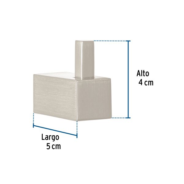 44359 - Gancho sencillo para toallas, satín, FOSET KUBO