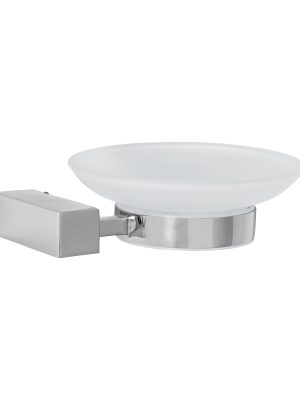 KUA-74.jpg 44394 - Jabonera con plato de vidrio, cromo, FOSET KUBO