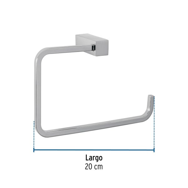 44368 - Toallero de argolla, cromo, FOSET KUBO