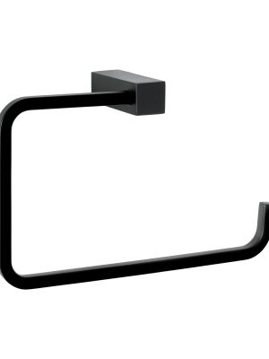 KUA-77M.jpg 44369 - Toallero de argolla, negro, FOSET KUBO