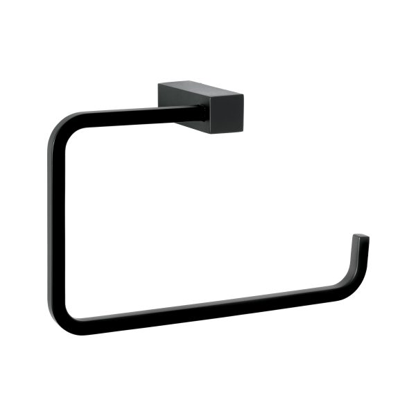 44369 - Toallero de argolla, negro, FOSET KUBO