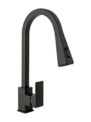 KUF-82M.jpg 44227 - Monomando nariz retráctil para fregadero,negro, FOSET KUBO