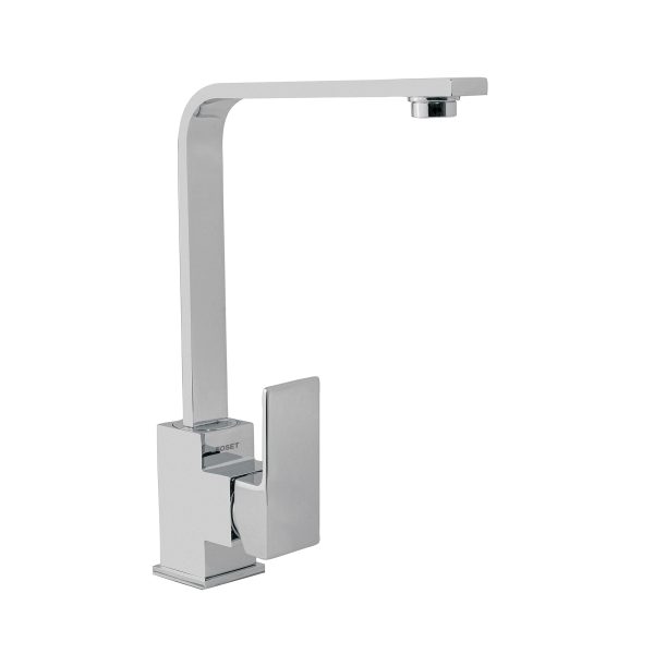44073 - Monomando cuello alto para fregadero, cromo, FOSET KUBO