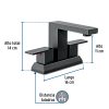 44229 - Mezcladora para lavabo 4', negro, FOSET KUBO