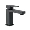 44203 - Monomando corto para lavabo, negro, FOSET KUBO