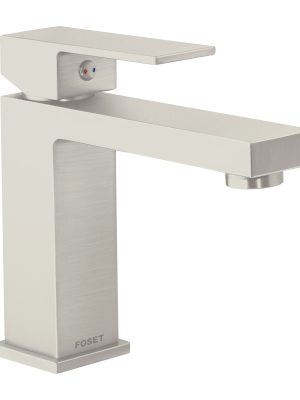 44202 - Monomando corto para lavabo, satín, FOSET KUBO