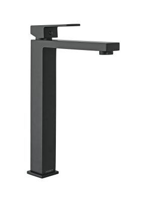 44210 - Monomando alto para lavabo, negro, FOSET KUBO