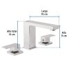 44080 - Mezcladora para lavabo taladros separados, cromo, FOSET KUBO