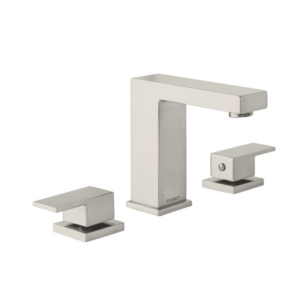 44258 - Mezcladora para lavabo taladros separados, satín, FOSET KUBO