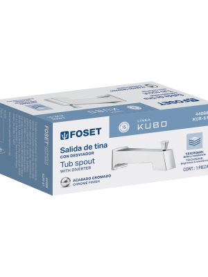 44088 - Salida de tina con desviador, cromo, FOSET KUBO