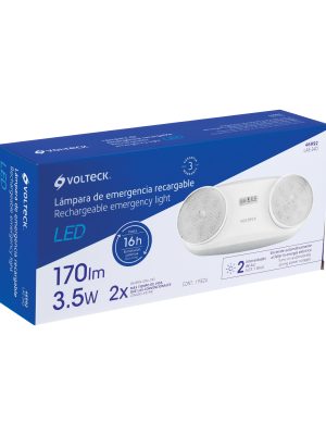 LAE-24DE1.jpg 46992 - Lámpara de emergencia de 24 Leds 170 lm dirigible recargable